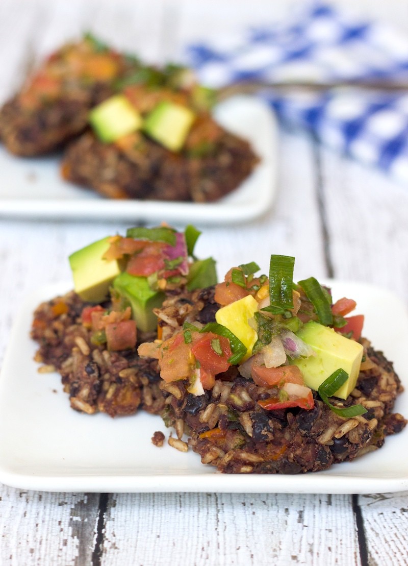 Black Bean Patties with Brown Rice Prepgreen